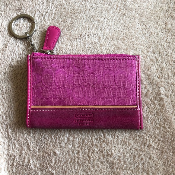 Coach Handbags - Hot Pink Coach Mini Wallet